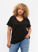 2er-Pack basic T-Shirts aus Baumwolle, Black/Bright W, Model image number 0
