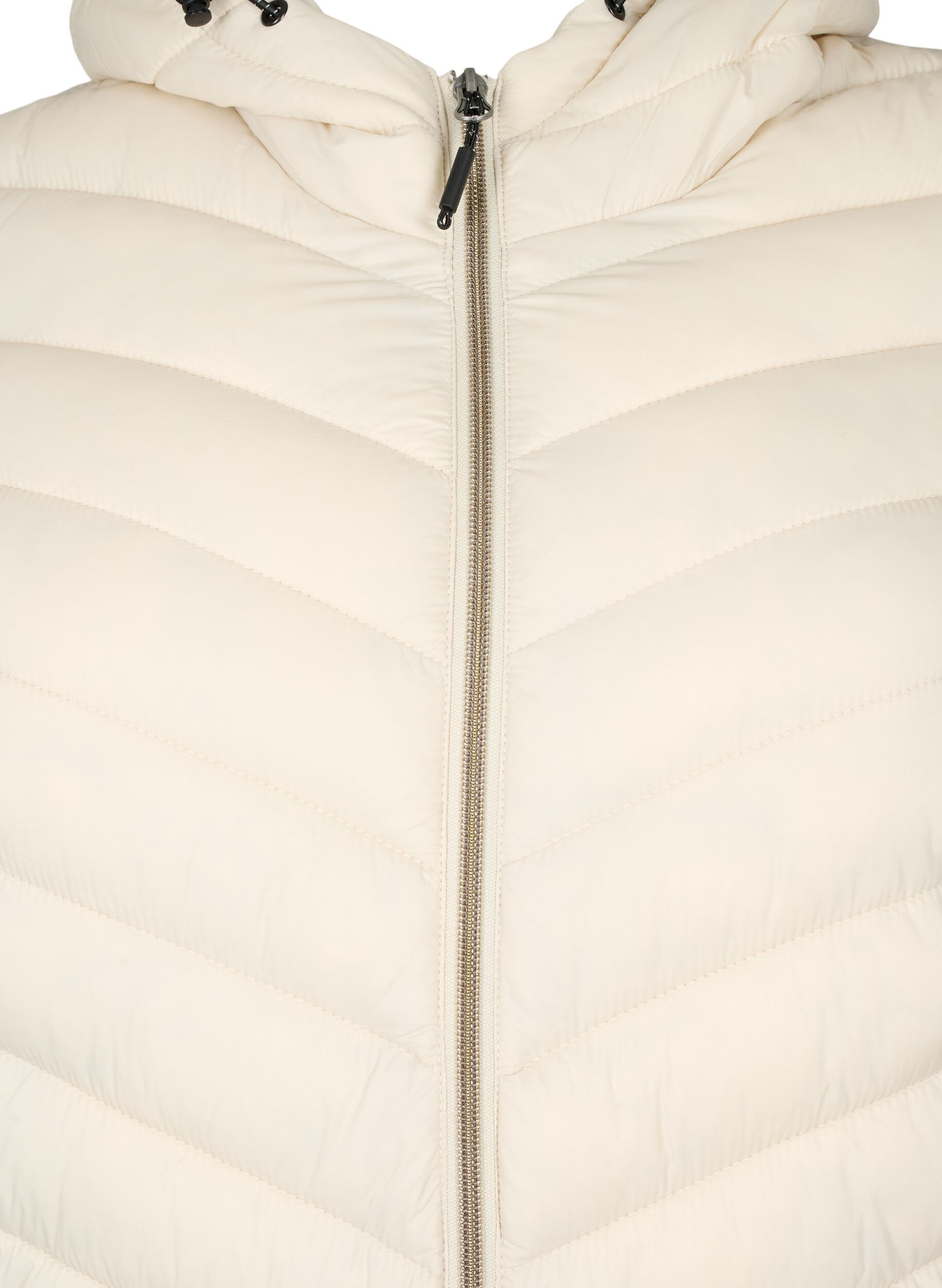 Zizzi Leichte Steppjacke mit Kapuze, Beige, Packshot image number 2