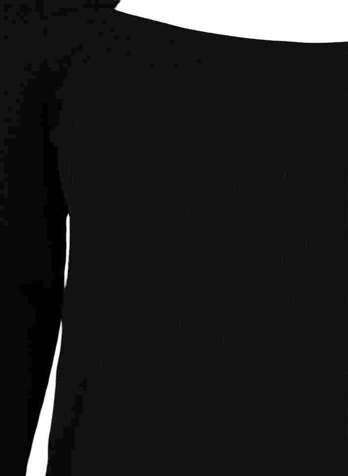 Langarmbluse mit Aussparungen, Black, Packshot image number 2