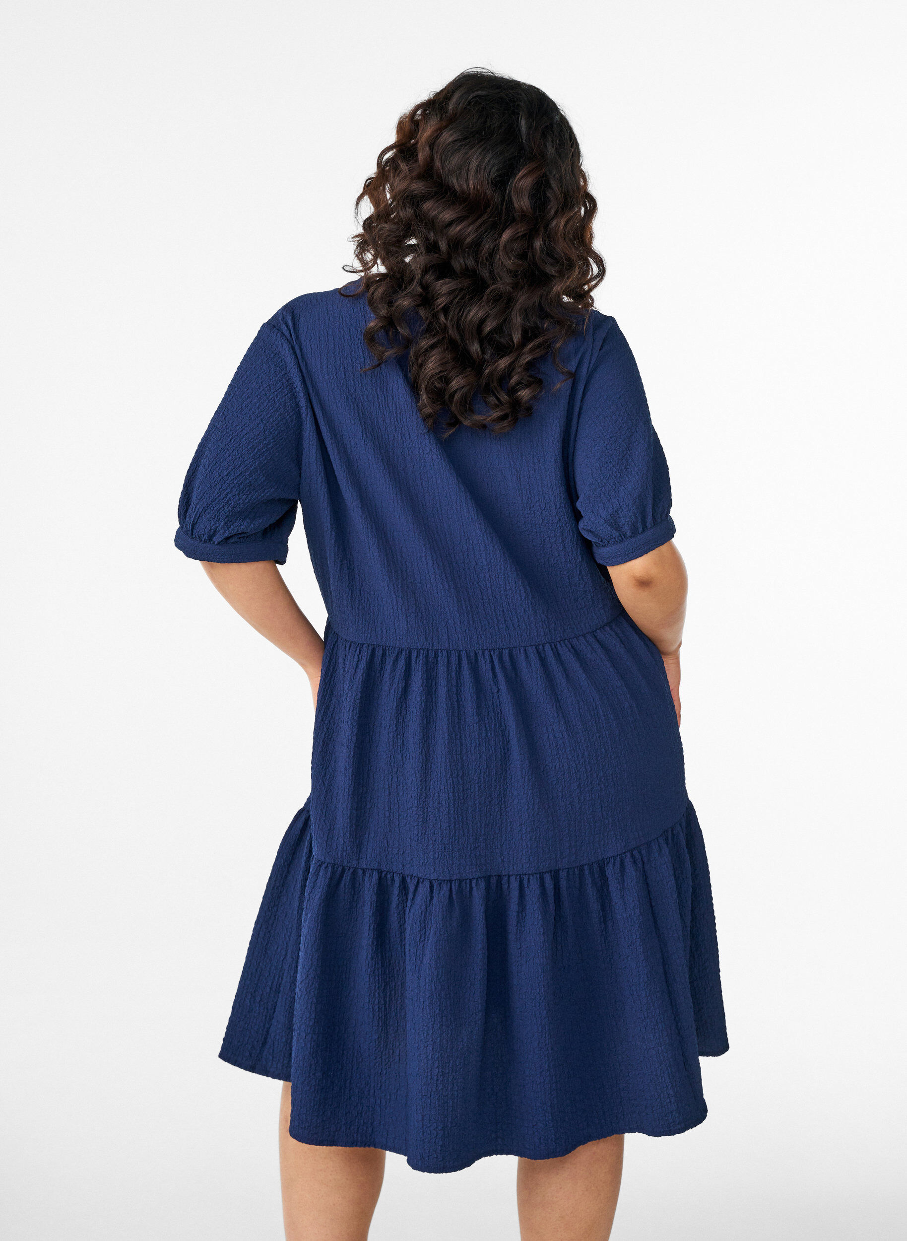 ZizziKurzes A-Linien-Kleid, Blau, Model image number 2