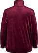 Cardigan aus Velours mit Rei&szlig;verschluss und hohem Kragen, Dunkles Bordeaux, Packshot image number 1