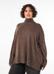 Rollkragenpullover mit lockerer Passform, Braun, Model image number 0