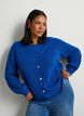 Strickjacke aus weichem Strick mit goldfarbenen Kn&ouml;pfen, T&uuml;rkis, Model image number 0