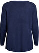 Strickpullover mit diagonalem Muster und Raglan&auml;rmeln, Blau, Packshot image number 1