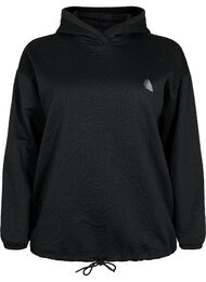 Sportliches Sweatshirt mit Kapuze, Black, Packshot