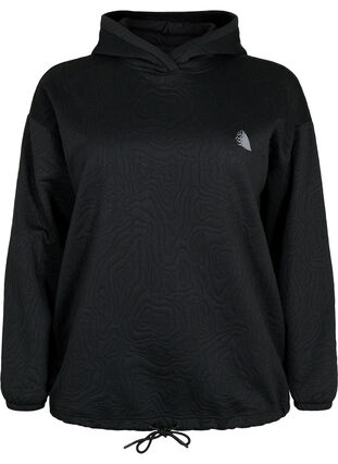 Sportliches Sweatshirt mit Kapuze, Black, Packshot image number 0