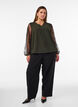 Bluse mit &Auml;rmeln aus Spitze und Ballonform, Gr&uuml;n, Model image number 1