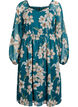 Partykleid aus Chiffon mit langen &Auml;rmeln, Gr&uuml;n, Packshot image number 0