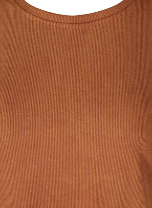 Einfarbiges Kleid mit Rundhalsausschnitt, Glazed Ginger, Packshot image number 2