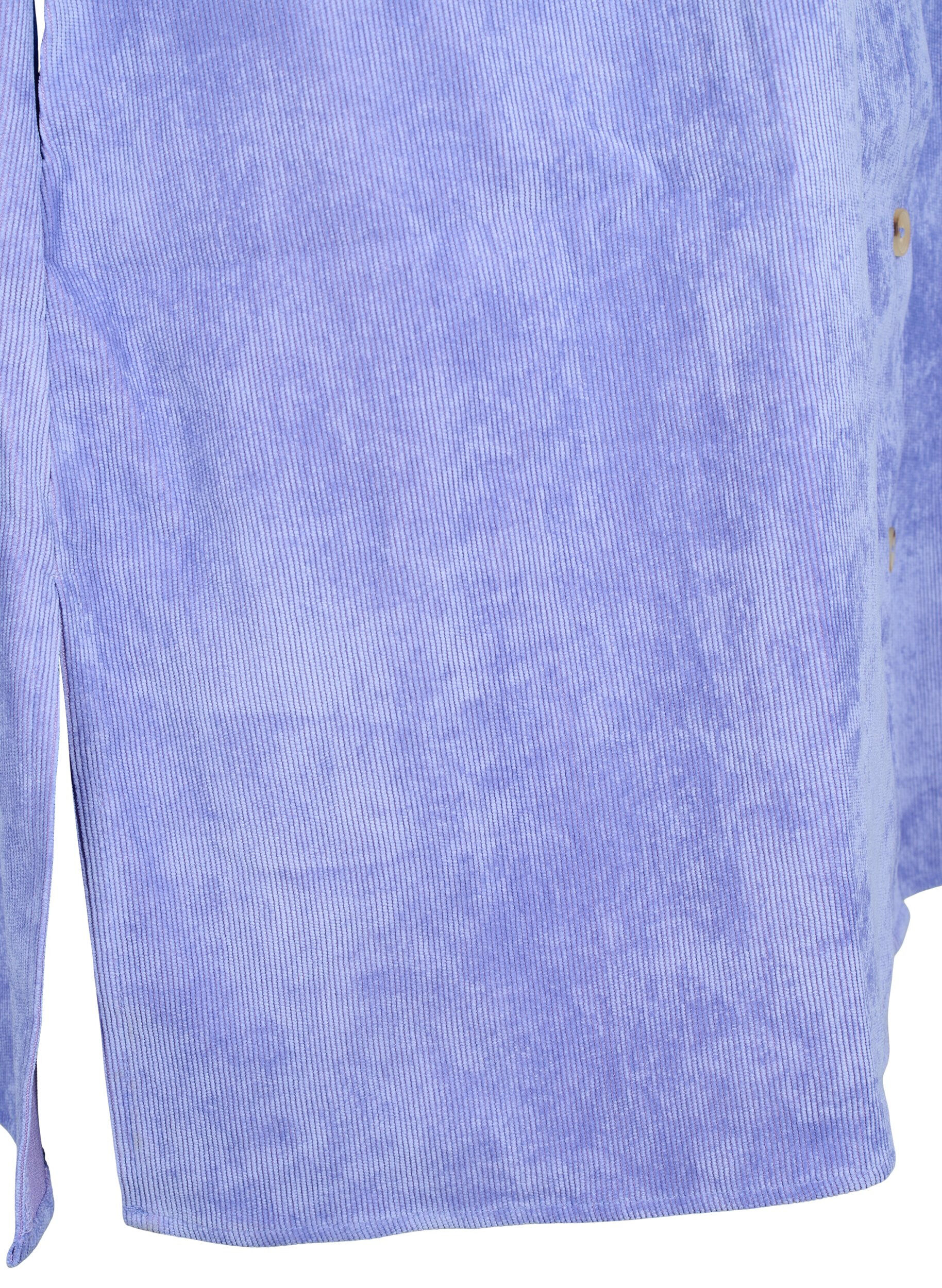 Zizzi Kordkleid mit 3/4 &Auml;rmeln und Kn&ouml;pfen, Lavender Violet, Packshot image number 3