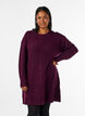 Kurzes Strickkleid mit V-f&ouml;rmigem Strukturmuster, Rot, Model image number 0