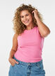 Ripptop aus Baumwolle mit hohem Kragen, Rot, Model image number 0