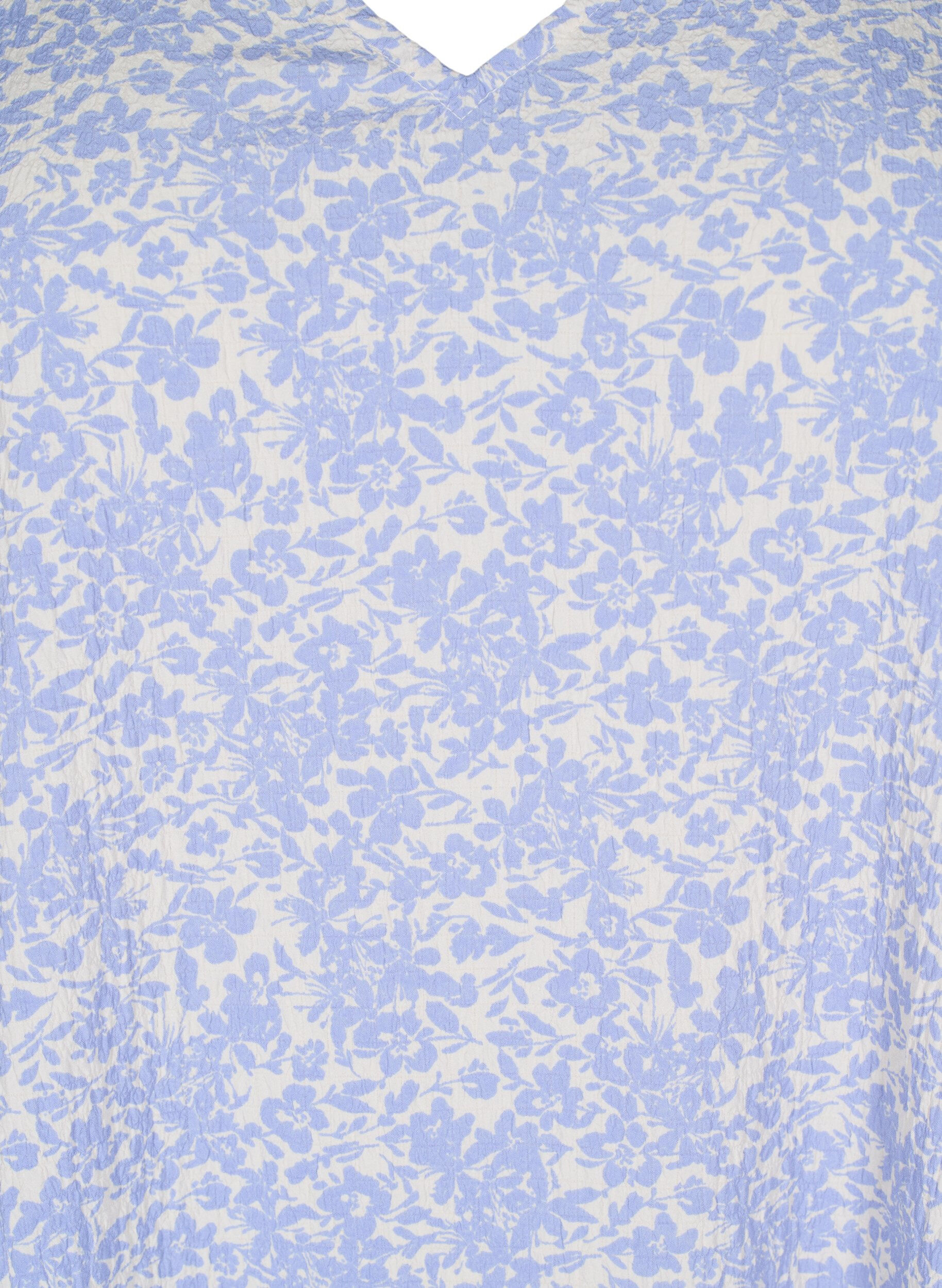 Zizzi FLASH - Kleid mit kurzen &Auml;rmeln und V-Ausschnitt, Blau, Packshot image number 2