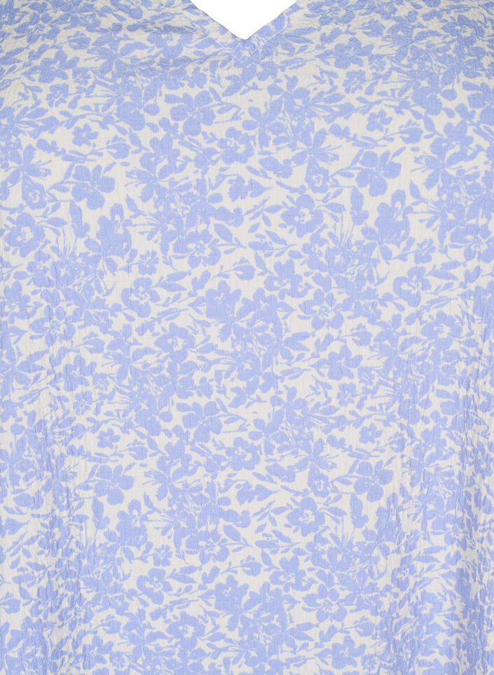 FLASH - Kleid mit kurzen Ärmeln und V-Ausschnitt, Blau, Packshot image number 2