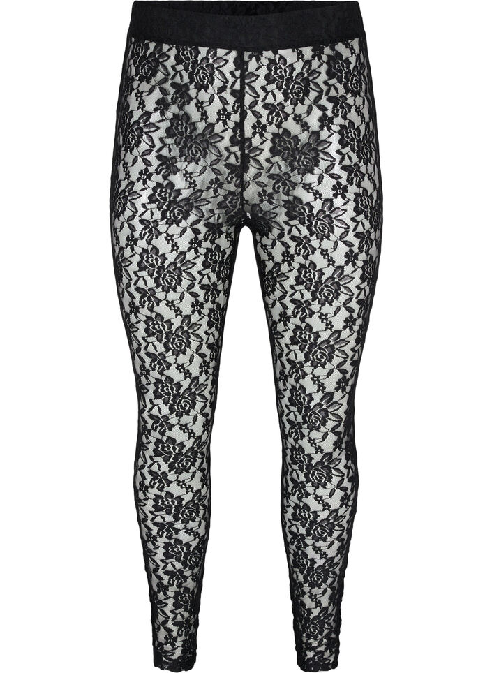 Spitzenleggings, Black, Packshot image number 0