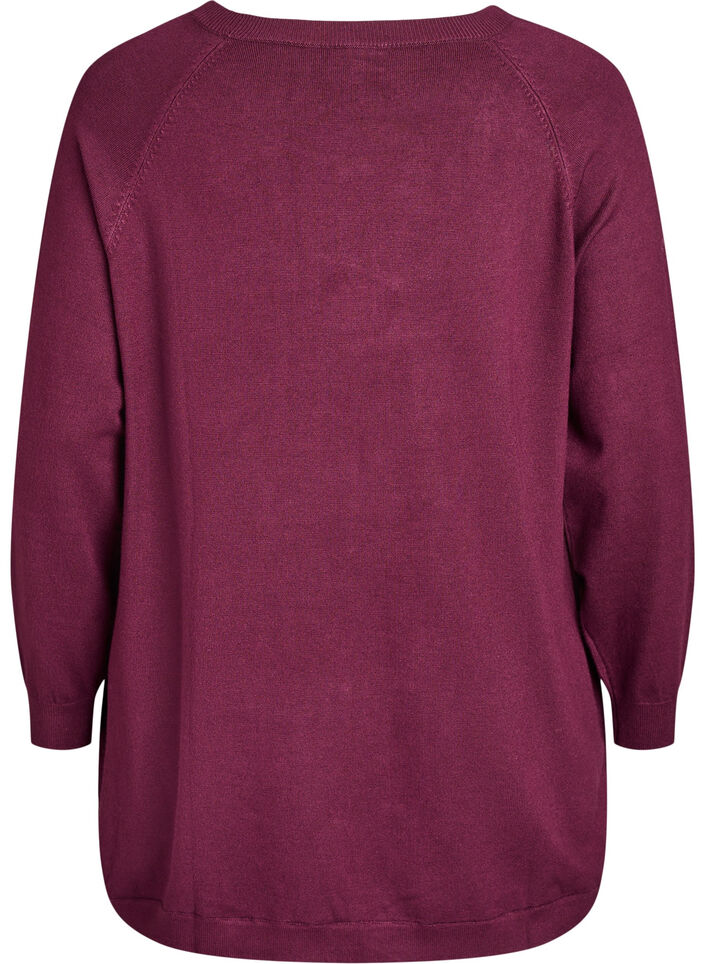 Strickbluse mit seitlichen Kn&ouml;pfen, Rot, Packshot image number 1