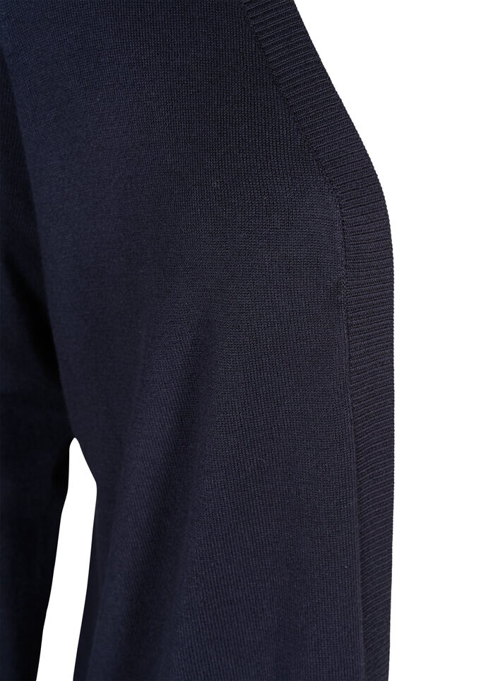 Lange Strickjacke aus Viskose-Mischung, Blau, Packshot image number 2