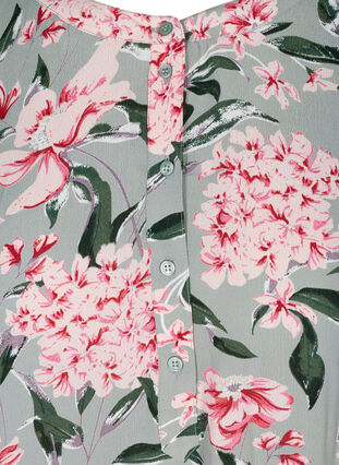 Tunika aus Viskose mit Blumenprint, Slate Gray AOP, Packshot image number 2