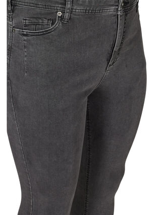 Cropped Amy Jeans mit hoher Taille und Reißverschluss, Grey Denim, Packshot image number 2