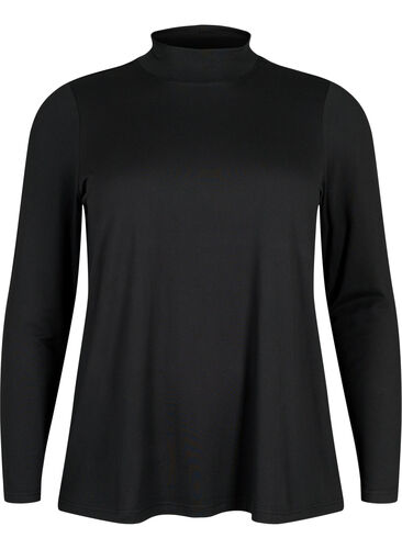 FLASH - Langärmelige Bluse mit Rollkragen, Black, Packshot image number 0