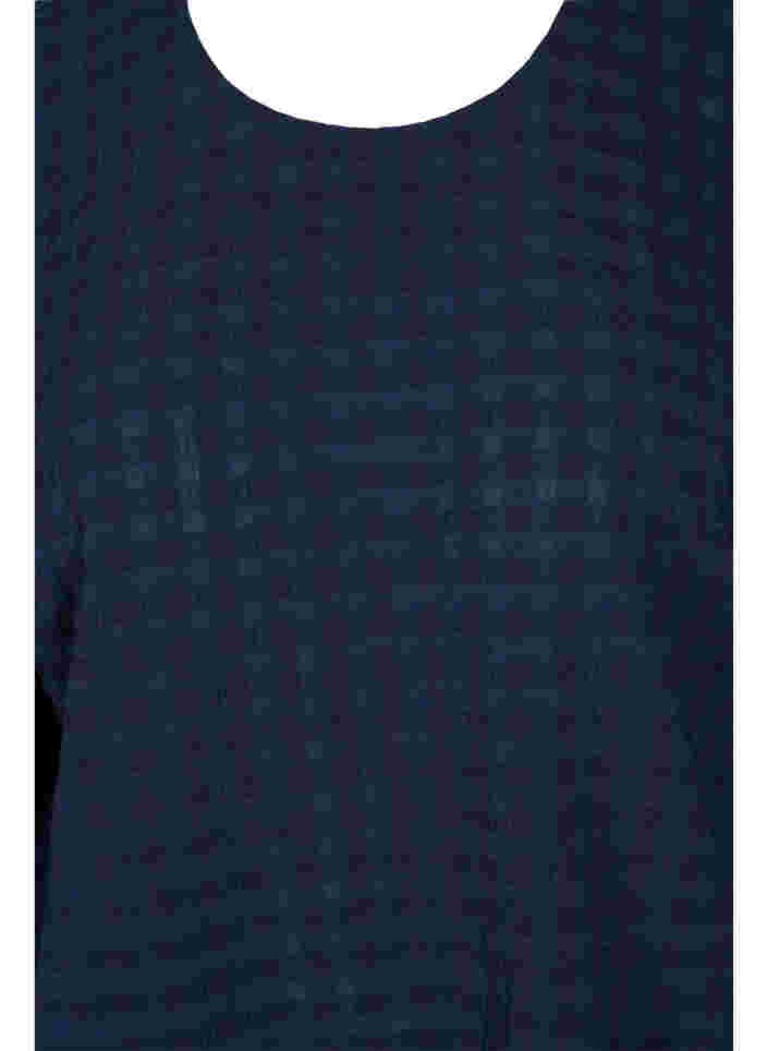 Strukturierte Bluse mit halben Ärmeln, Navy Blazer, Packshot image number 2