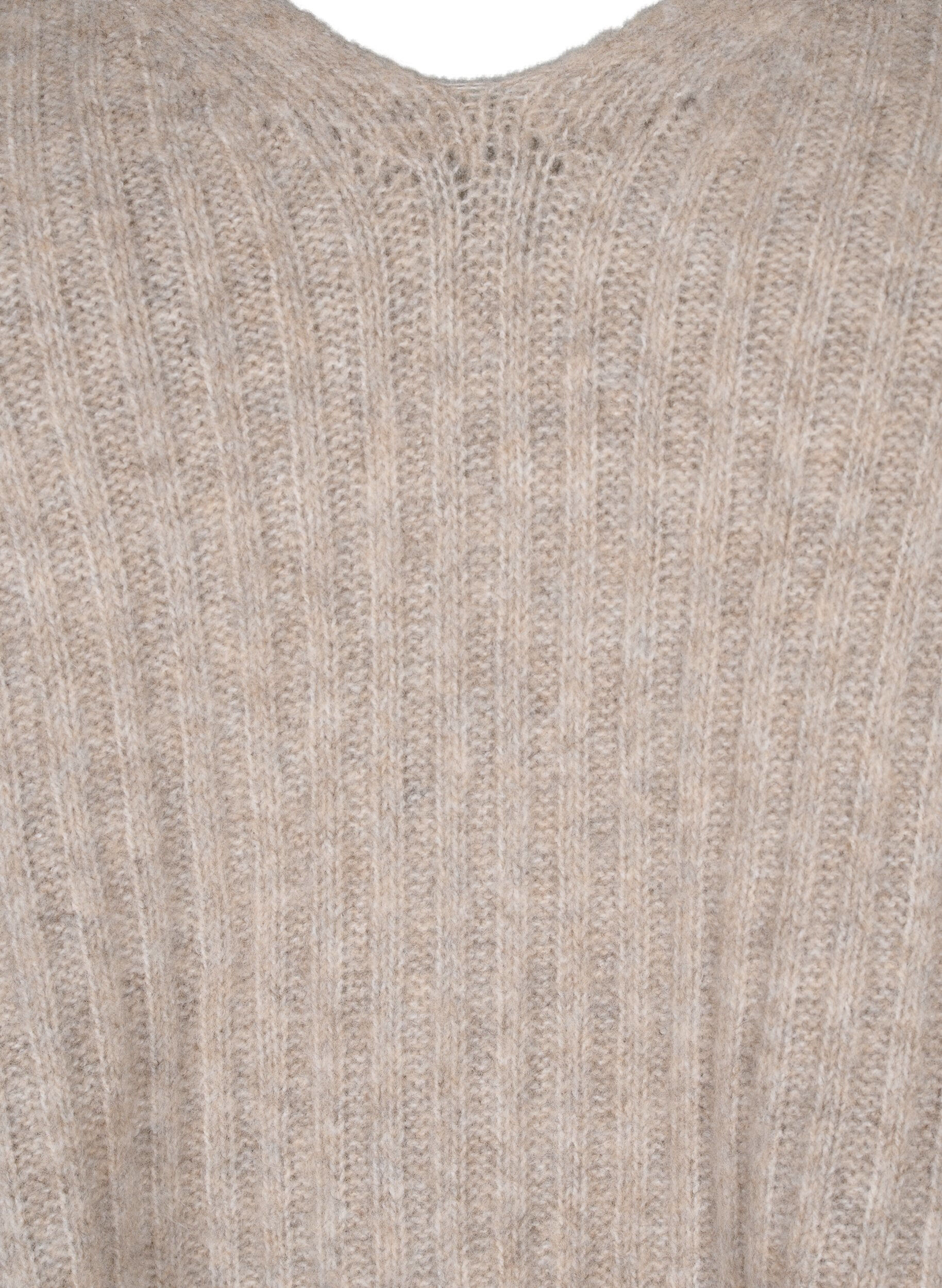 Zizzi Strickpullover mit Schlitz, Simply Taupe Mel., Packshot image number 2
