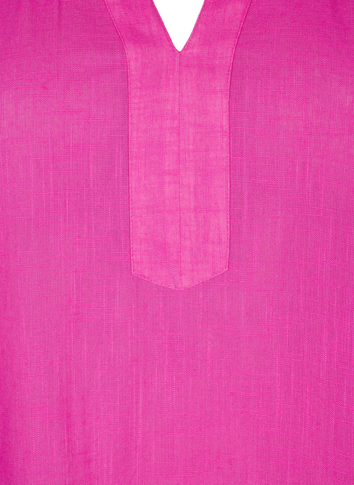 Tunika aus Baumwolle mit V-Ausschnitt., Rot, Packshot image number 2