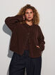 Teddyjacke mit Rundhalsausschnitt und Kn&ouml;pfen, Braun, Model image number 0