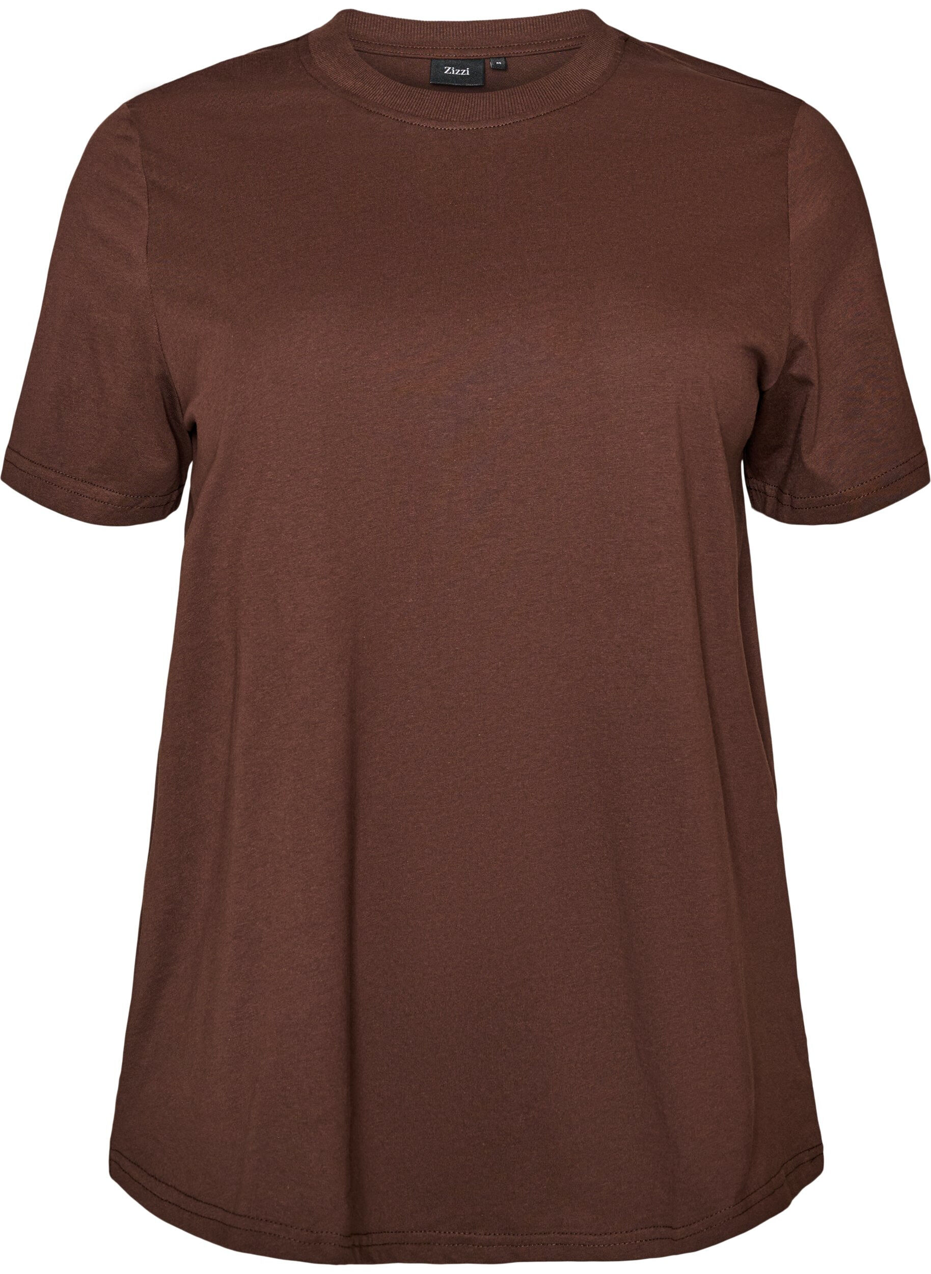 Basic-T-Shirt aus Baumwolle mit Rundhalsausschnitt
