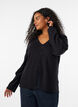 Strickjacke aus Feinstrick mit stoffbezogenen Kn&ouml;pfen, Schwarz, Model image number 0