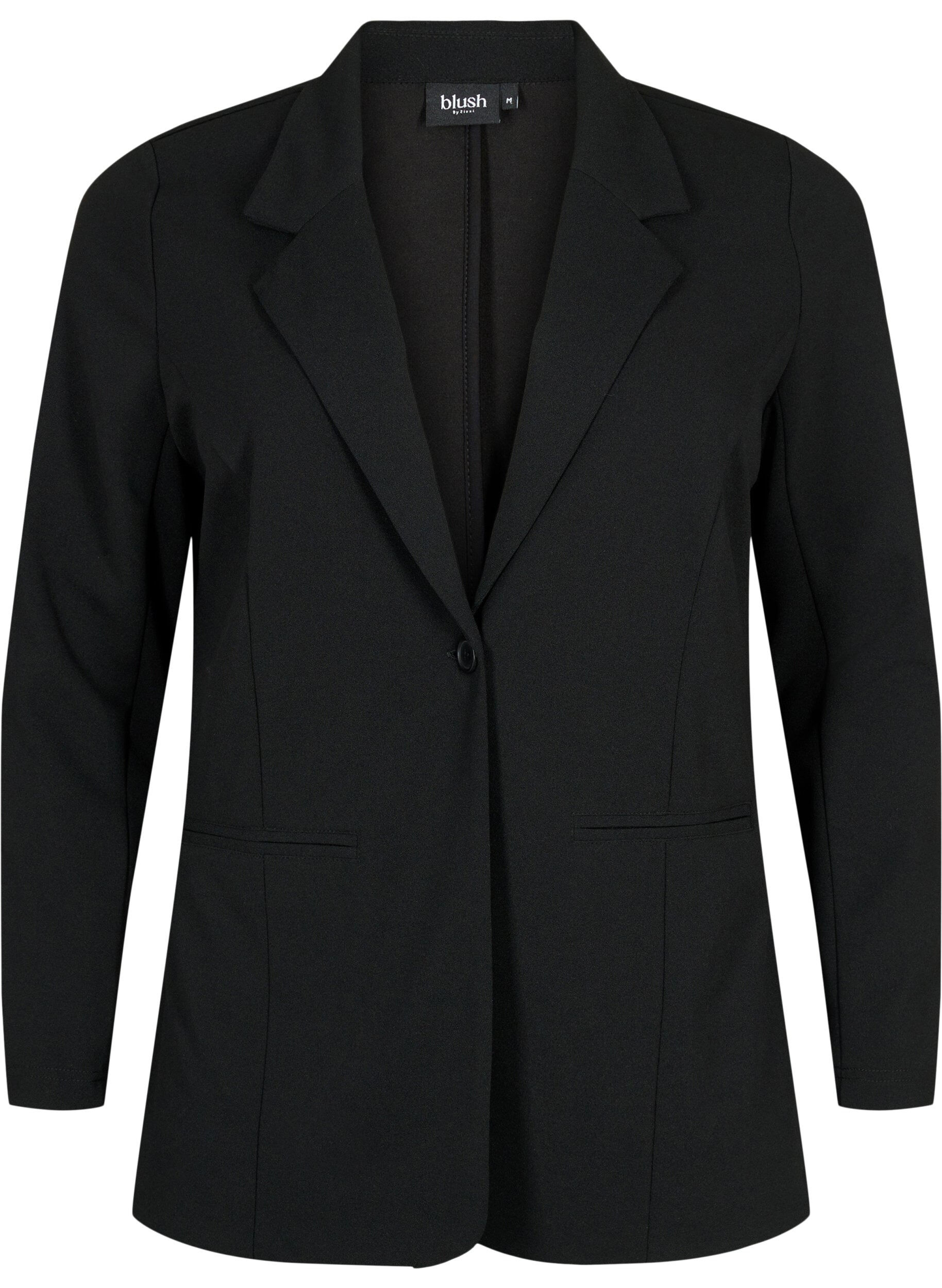 Zizzi Blazer mit Taschen, Black, Packshot image number 0