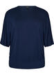 Bluse aus Jersey mit ellbogenlangen Ballon&auml;rmeln, Blau, Packshot image number 0