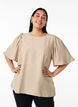 Bluse mit kurzen, weiten Ärmeln, Beige, Model image number 0