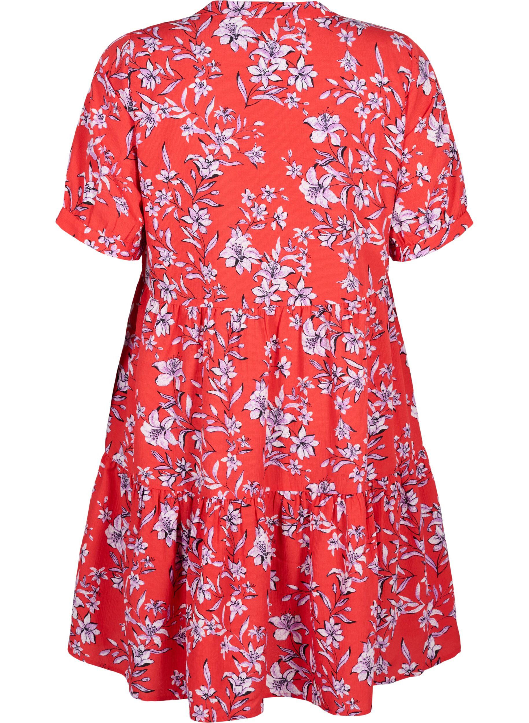 Zizzi FLASH &ndash; A-Linien-Kleid mit Print, Poinsettia Flower, Packshot image number 1