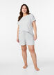 Hoch taillierte Pyjama-Shorts mit Streifenmuster, LGM Stripe, Model image number 3
