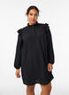 Kurzes Kleid mit R&uuml;schen und Glitzer , Schwarz, Model image number 0