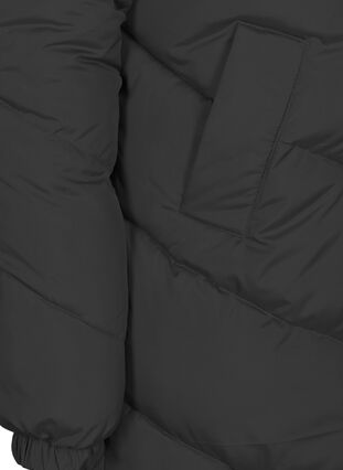 Lange Jacke mit hohem Hals, Black, Packshot image number 3