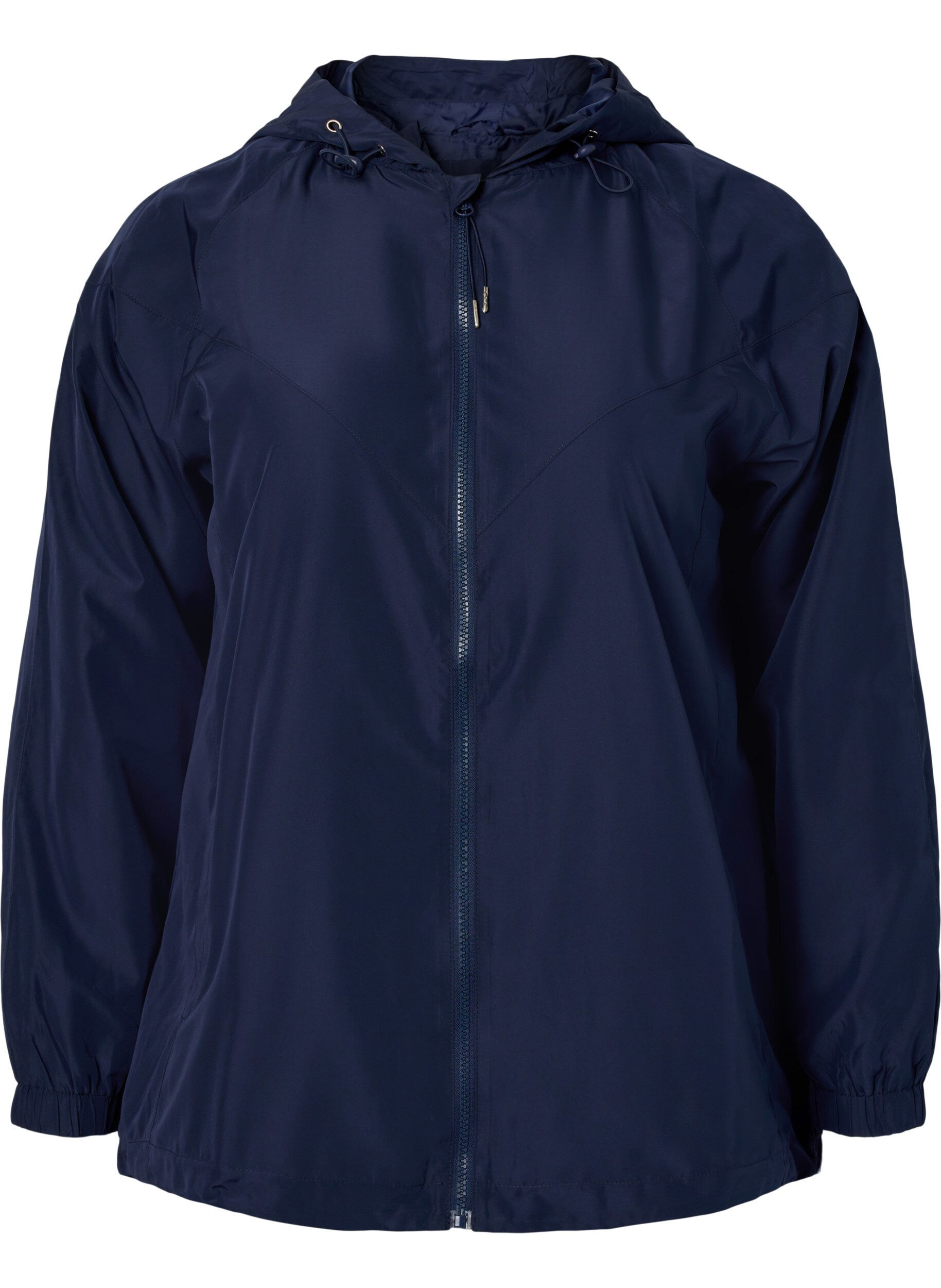 Zizzi Kurze Jacke mit Kapuze und verstellbarer Saum, Navy Blazer, Packshot image number 0