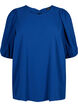 Bluse mit kurzem Arm und Schleife hinten, Estate Blue, Packshot image number 0