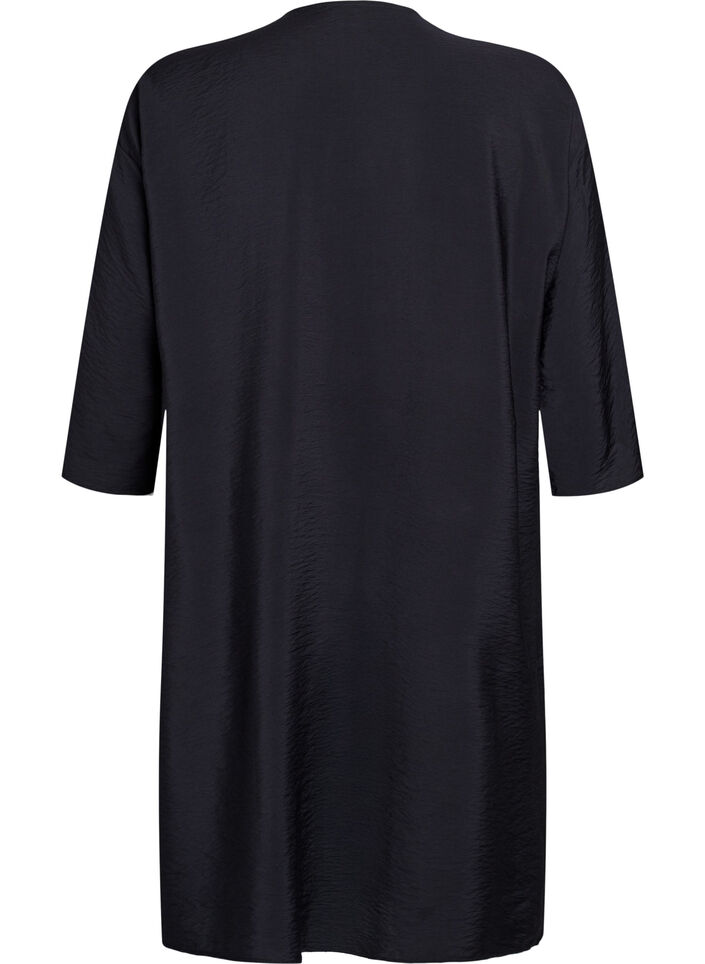 Viskose-Kimono mit 3/4-Ärmeln, Schwarz, Packshot image number 1