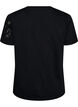 T-Shirt aus Baumwolle mit Spitzenapplikationen, Schwarz, Packshot image number 1