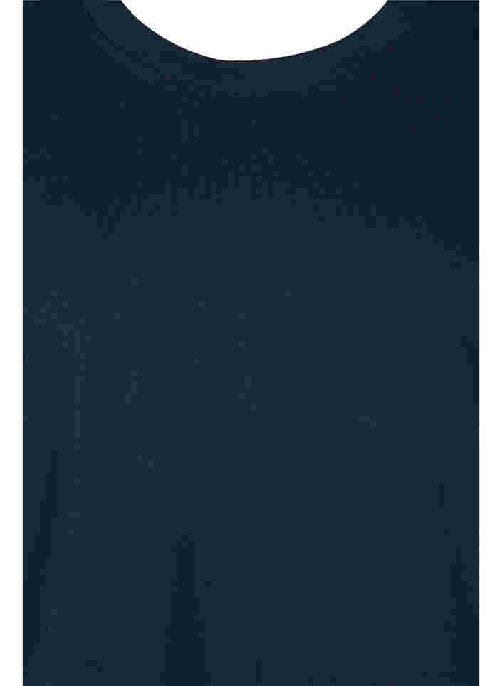 Baumwollbluse mit breiten 2/4-Ärmeln, Night Sky, Packshot image number 2