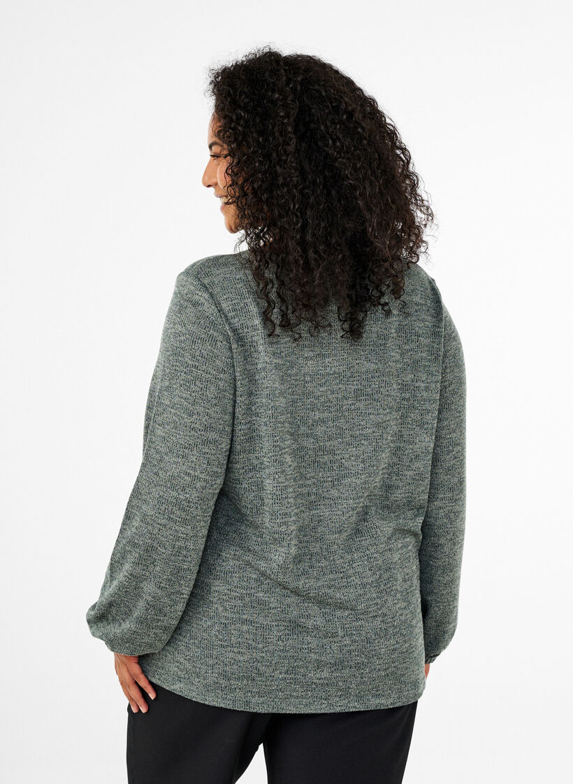 FLASH - Bluse aus Jersey mit langen Ärmeln, Grün, Model image number 2