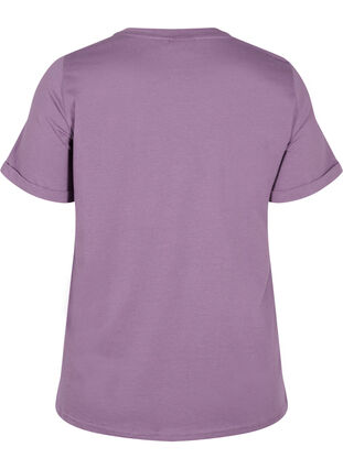 Basic-T-Shirt aus Baumwolle, Vintage Violet, Packshot image number 1