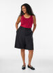 Einfarbiges Basic Top aus Baumwolle, Rot, Model image number 1