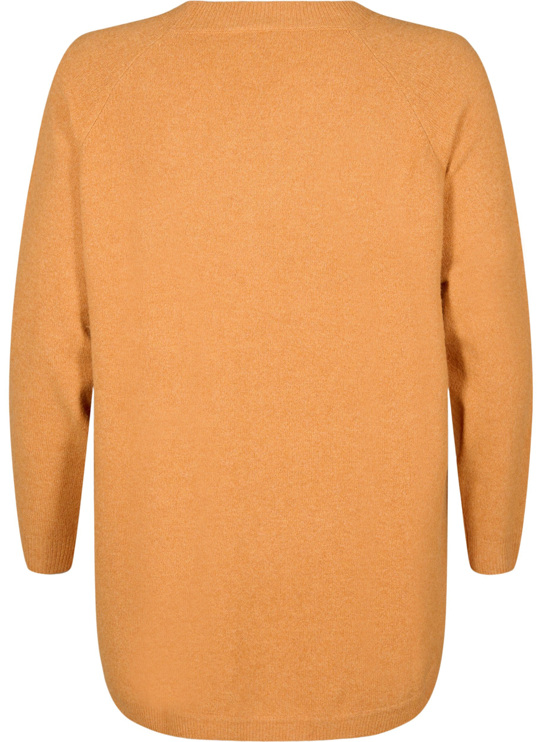 Zizzi Strickbluse mit Perlendetails, Yam White Mel., Packshot image number 1