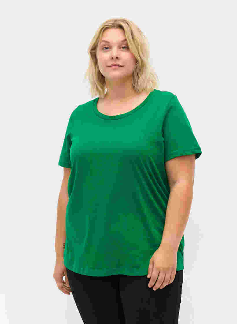 Kurzärmeliges T-Shirt mit Rundhalsausschnitt, Jolly Green MB, Model image number 0