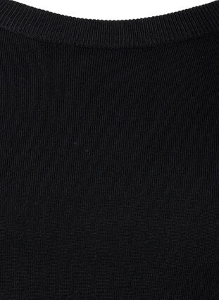 Strickbluse aus Viskose mit Rückendetails, Black, Packshot image number 2