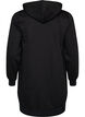 Langer Hoodie mit Rei&szlig;verschluss und Taschen, Schwarz, Packshot image number 1