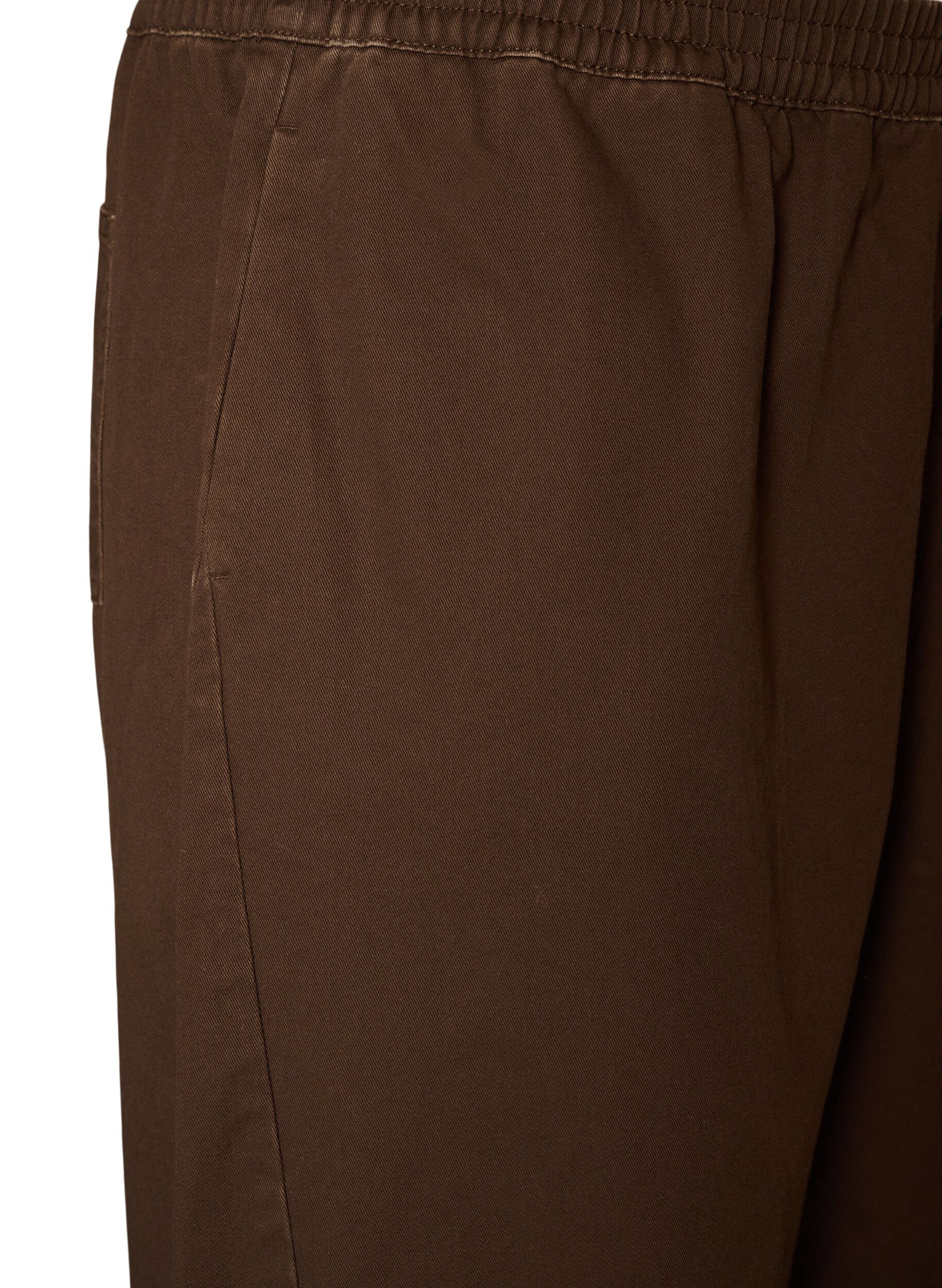 ZizziBarrel-Jeans mit hoher Taille und elastischem Bund, Braun, Packshot image number 2
